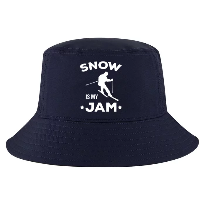 Snow Is My Jam Skiing Lover Sports Ski Instructor Skier Gift Cool Comfort Performance Bucket Hat