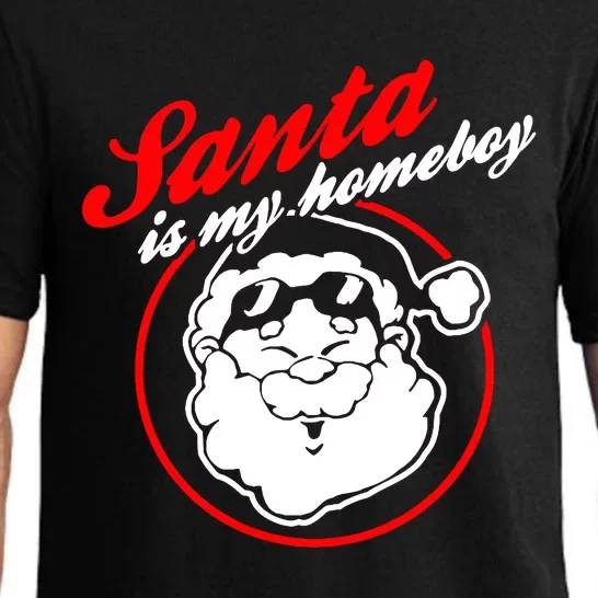 Santa Is My Homeboy Christmas Patter Pajama Set