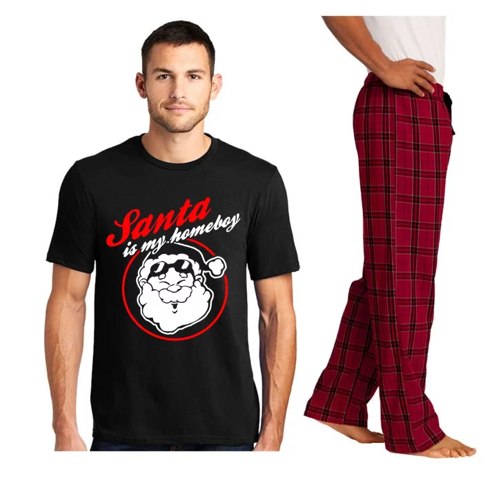 Santa Is My Homeboy Christmas Patter Pajama Set