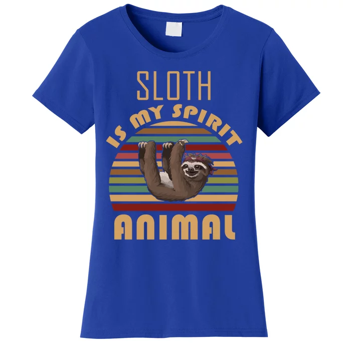 Sloth Is My Spirit Animal Retro Vintage Funny Gift Women's T-Shirt