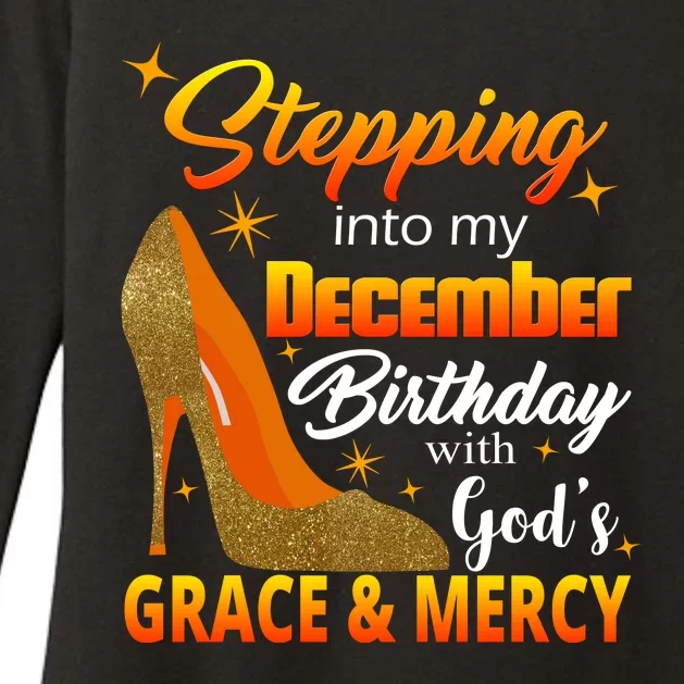 Stepping Into My December Birthday With God's Grace And Mercy Womens CVC Long Sleeve Shirt