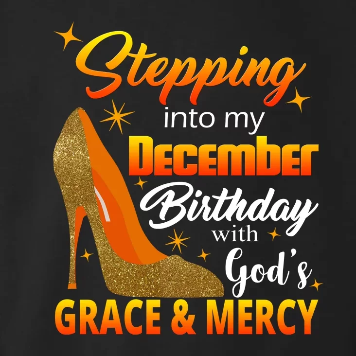 Stepping Into My December Birthday With God's Grace And Mercy Toddler Hoodie