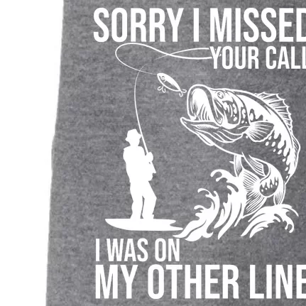 Sorry I Missed Your Call I Was On My Other Line Funny Fishing Doggie 3-End Fleece Hoodie