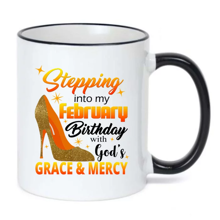 Stepping Into My February Birthday With God's Grace And Mercy Black Color Changing Mug