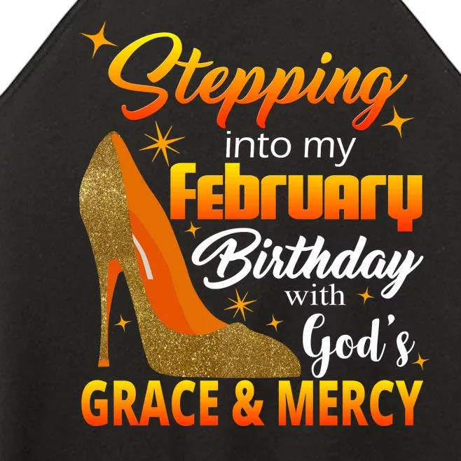 Stepping Into My February Birthday With God's Grace And Mercy Women’s Perfect Tri Rocker Tank