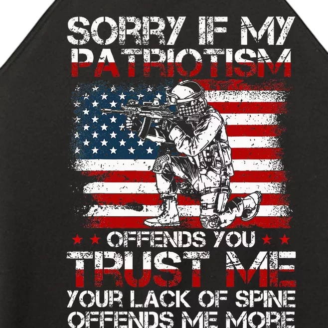 Sorry If My Patriotism Offends You Patriotic Us Flag Women’s Perfect Tri Rocker Tank