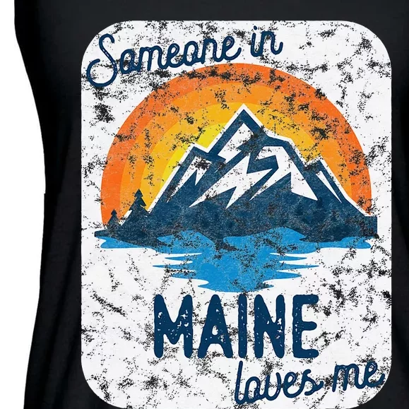 Someone In Maine Loves Me Ladies Essential Flowy Tank