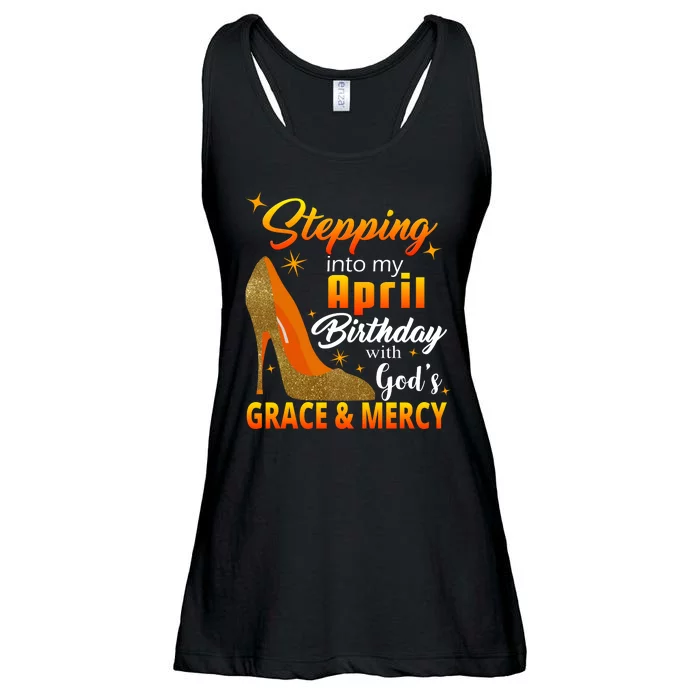 Stepping Into My April Birthday With God's Grace And Mercy Ladies Essential Flowy Tank