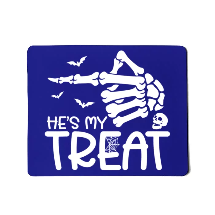 Shes Is My Trick Hes Is My Treat Couples Skeleton Hand Cool Gift Mousepad