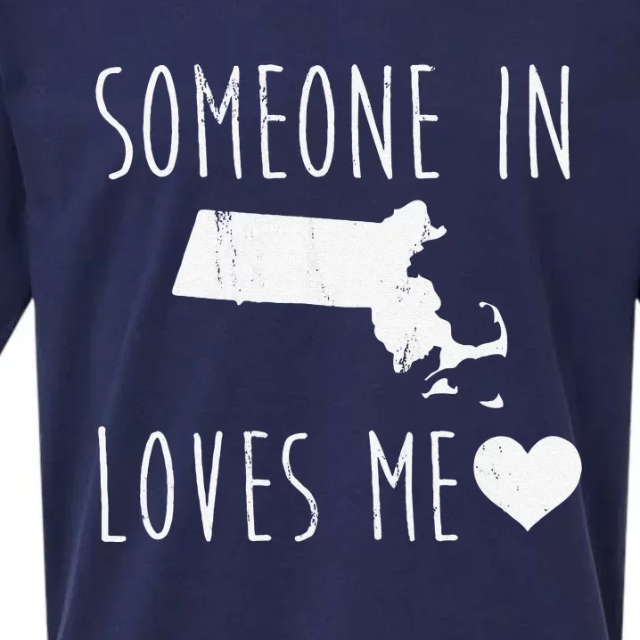 Someone in Massachusetts Loves Me! Cute State Sueded Cloud Jersey T-Shirt