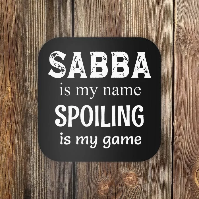 Sabba Is My Name Hebrew Jewish Grandpa Grandfather Coaster