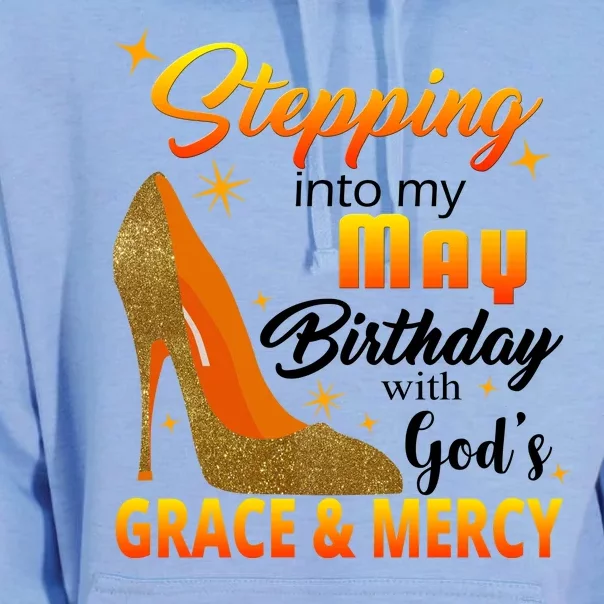 Stepping Into My May Birthday With God's Grace And Mercy Unisex Surf Hoodie