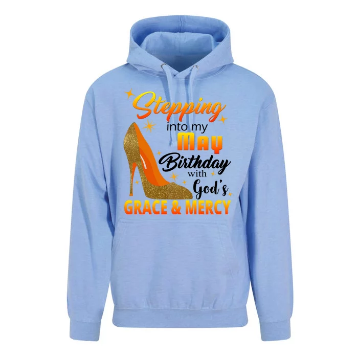 Stepping Into My May Birthday With God's Grace And Mercy Unisex Surf Hoodie