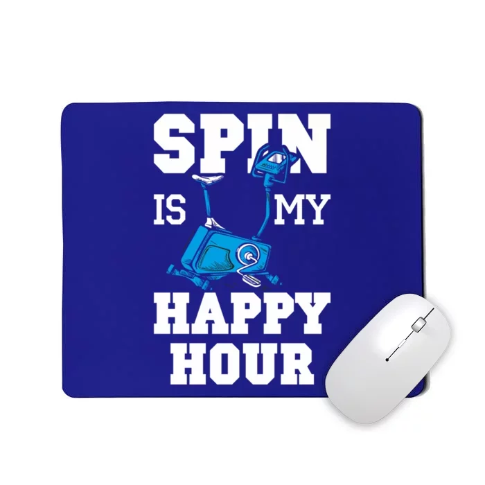 Spin Is My Happy Hour Workout Fitness Spinning Cardio Saying Meaningful Gift Mousepad