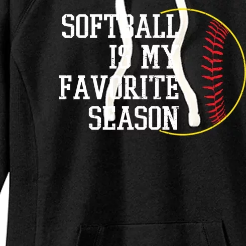 Softball Is My Favorite Season Women's Fleece Hoodie