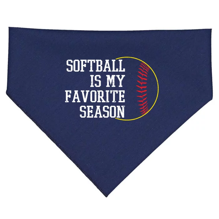 Softball Is My Favorite Season USA-Made Doggie Bandana