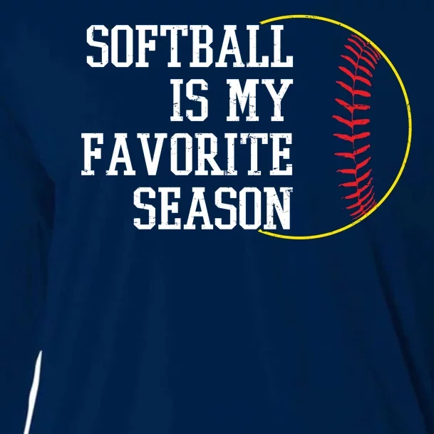 Softball Is My Favorite Season Cooling Performance Long Sleeve Crew