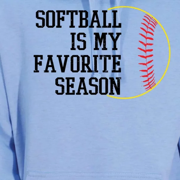 Softball Is My Favorite Season Unisex Surf Hoodie