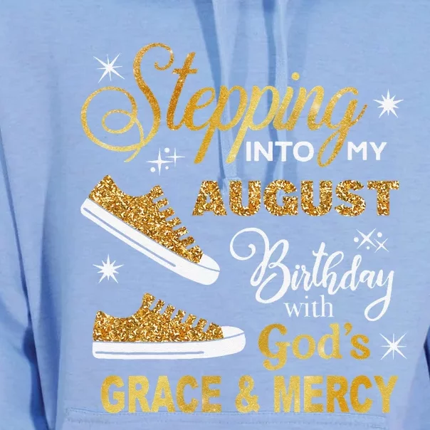 Stepping Into My August Birthday With GodS Grace & Mercy Unisex Surf Hoodie