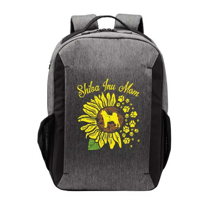 Shiba Inu Mom Sunflower Japanese Akita Dog Lover Vector Backpack