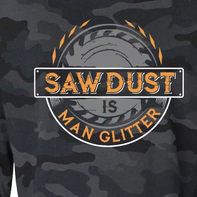 Sawdust Is Man For Woodworkers Carpenters Cropped Pullover Crew