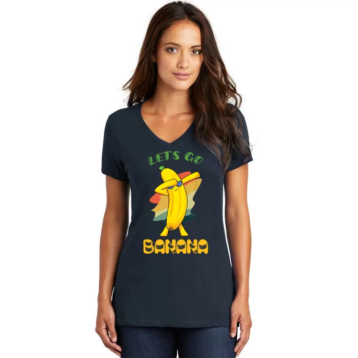 Summer In My Banana Era Funny Banana Lover Fruit Women's V-Neck T-Shirt