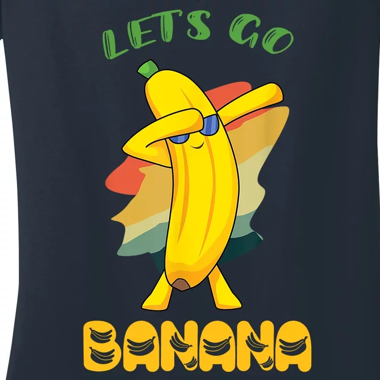 Summer In My Banana Era Funny Banana Lover Fruit Women's V-Neck T-Shirt