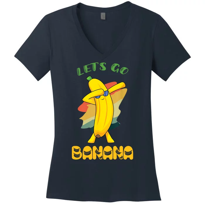 Summer In My Banana Era Funny Banana Lover Fruit Women's V-Neck T-Shirt