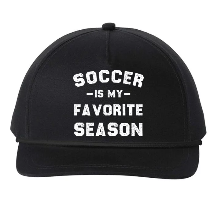 Soccer Is My Favorite Season Snapback Five-Panel Rope Hat