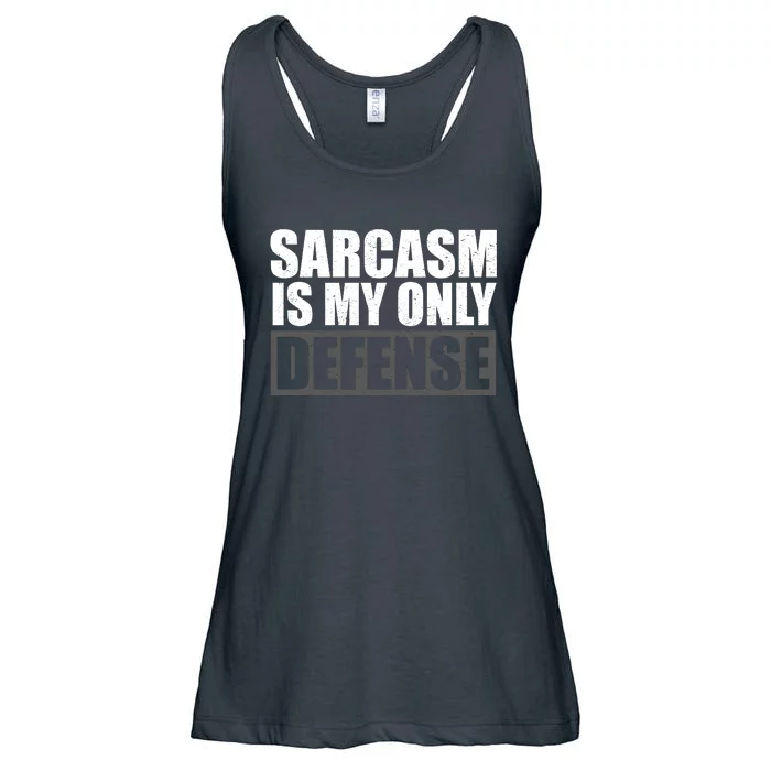 Sarcasm Is My Only Defense Ladies Essential Flowy Tank