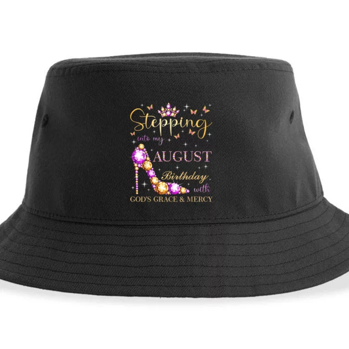 Stepping Into My August Birthday With Gods Grace And Mercy Sustainable Bucket Hat