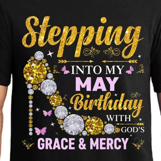 Stepping Into May Birthday With Gods Grace And Mercy Pajama Set