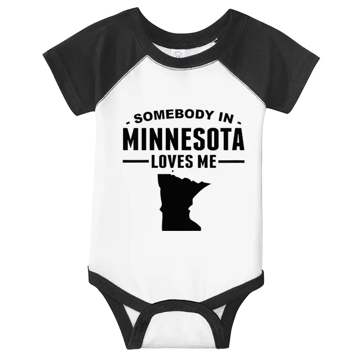 Somebody In Minnesota Loves Infant Baby Jersey Bodysuit