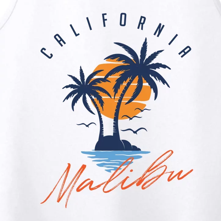 Summer In Malibu Beach Performance Tank