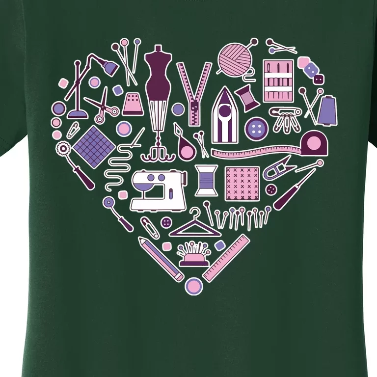 Sewing Is My Heart Funny Sewing Lovers Gifts For Quilters Women's T-Shirt