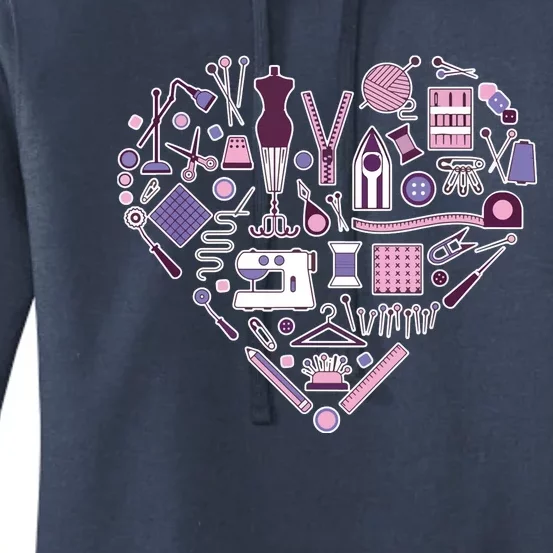 Sewing Is My Heart Funny Sewing Lovers Gifts For Quilters Women's Pullover Hoodie