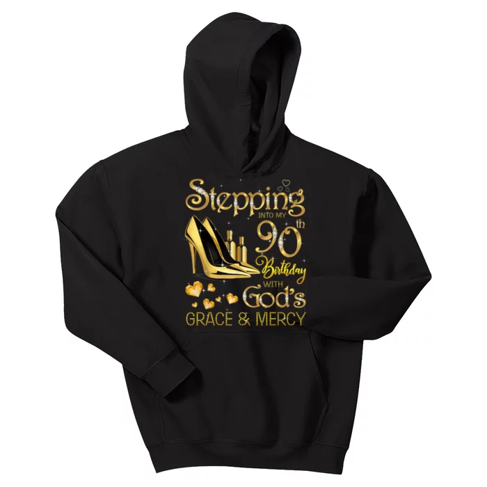 Stepping into my 90th birthday with God's grace & Mercy Kids Hoodie