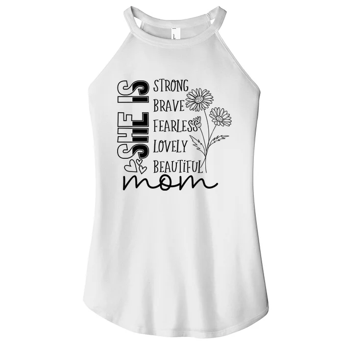 She Is Mom Celebrating Motherhood Women’s Perfect Tri Rocker Tank