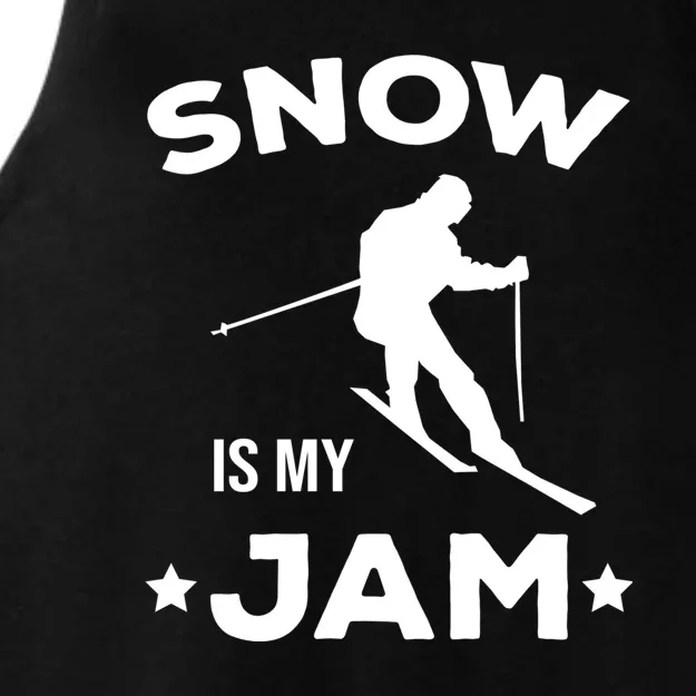 Snow Is My Jam Skiing Lover Gift For Skier Ladies Tri-Blend Wicking Tank