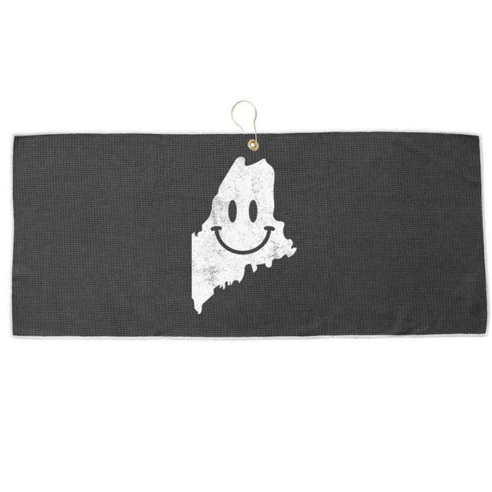 Smiling In Me – Funny Maine Happy Face Large Microfiber Waffle Golf Towel