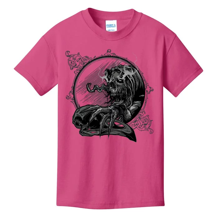 Skull Inside Mirror Kids T-Shirt