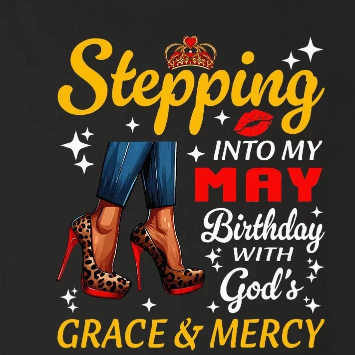 Stepping Into May Birthday Black Woman Girl High Heels Toddler Long Sleeve Shirt