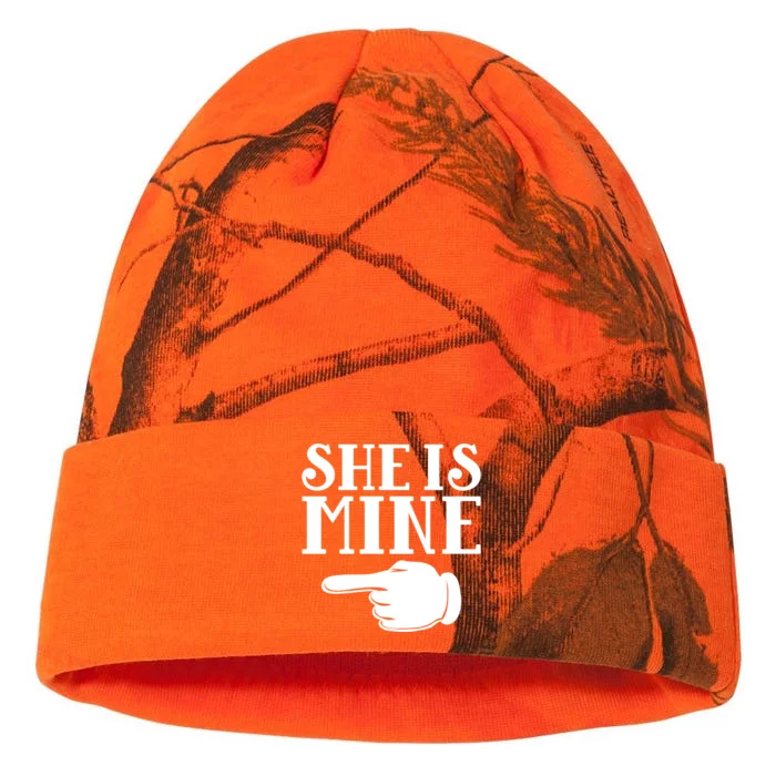 She Is Mine Valentines Couple Valentines Day Gift Kati - 12in Camo Beanie