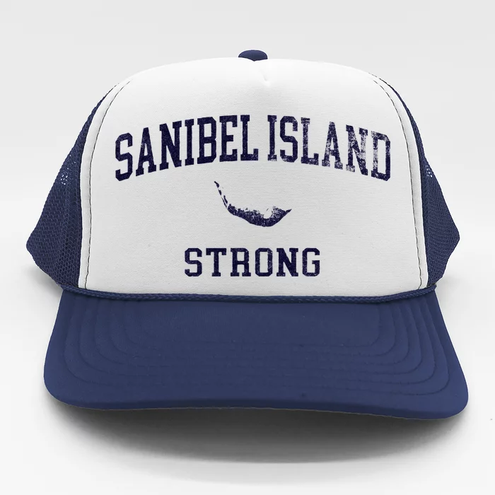 Sanibel Island Map FL Tee Sanibel Island Strong Trucker Hat