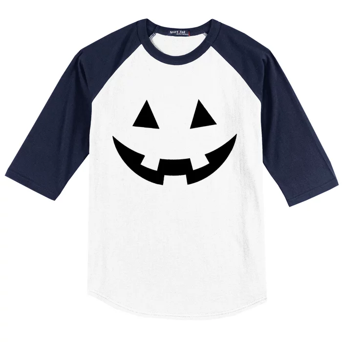 Simple Pumpkin Big Face Baseball Sleeve Shirt