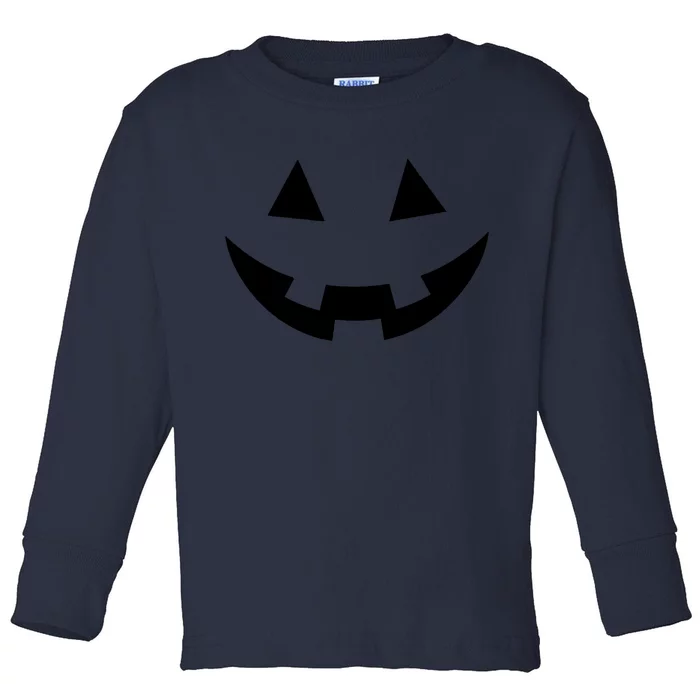 Simple Pumpkin Big Face Toddler Long Sleeve Shirt