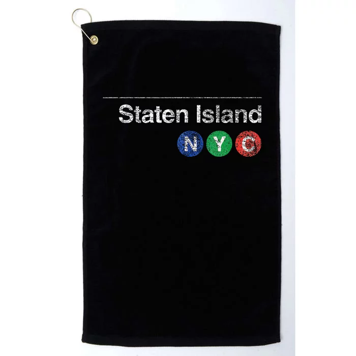 Staten Island New York Nyc Worn Design Platinum Collection Golf Towel