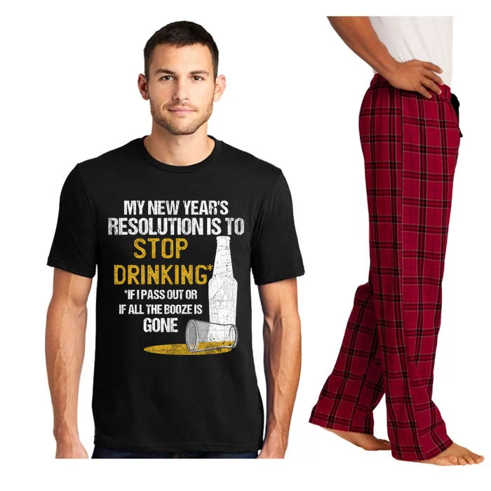 Stop Ing New Year Resolution Funny Beer Lover Gift Pajama Set