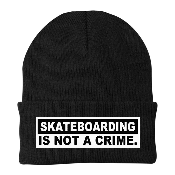 Skateboarding Is Not A Crime Cool Design Knit Cap Winter Beanie