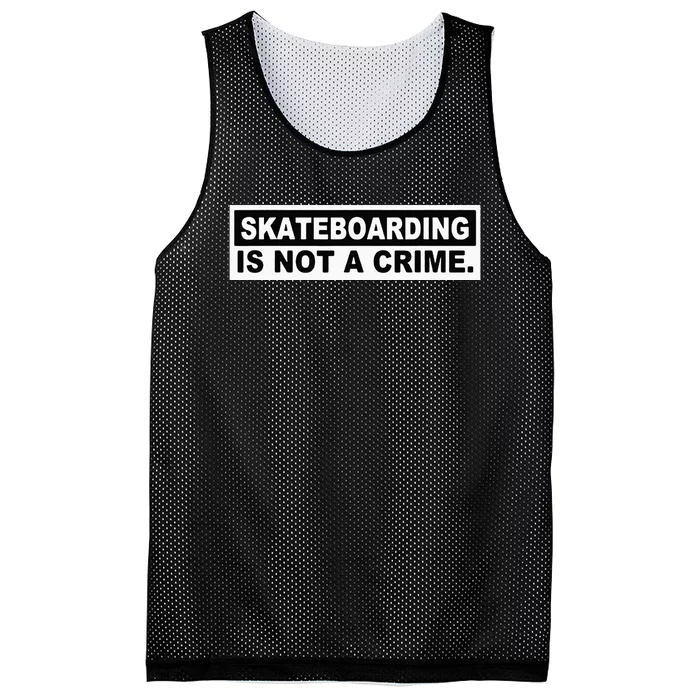 Skateboarding Is Not A Crime Cool Design Mesh Reversible Basketball Jersey Tank